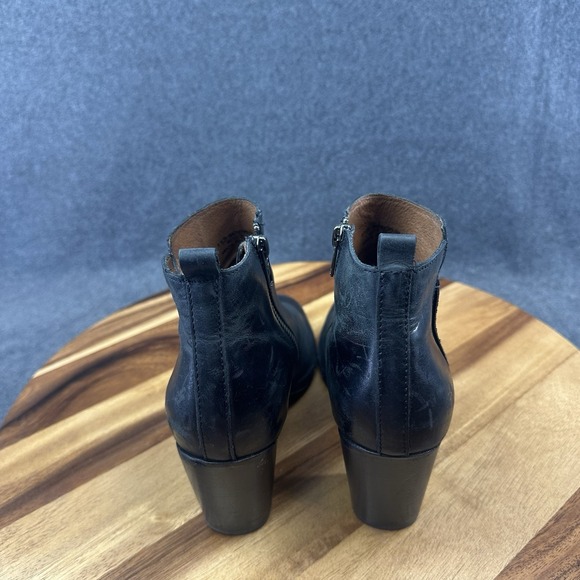 Frye Boots Womens 8.5 Meghan Ankle Bootie Black Round Toe Block Heels 3476790 - Picture 8 of 12
